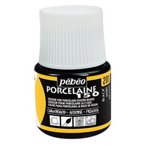 Farba do porcelany/szkła/ceramiki Pebeo Porcelaine150, 201 Chalkboard Black